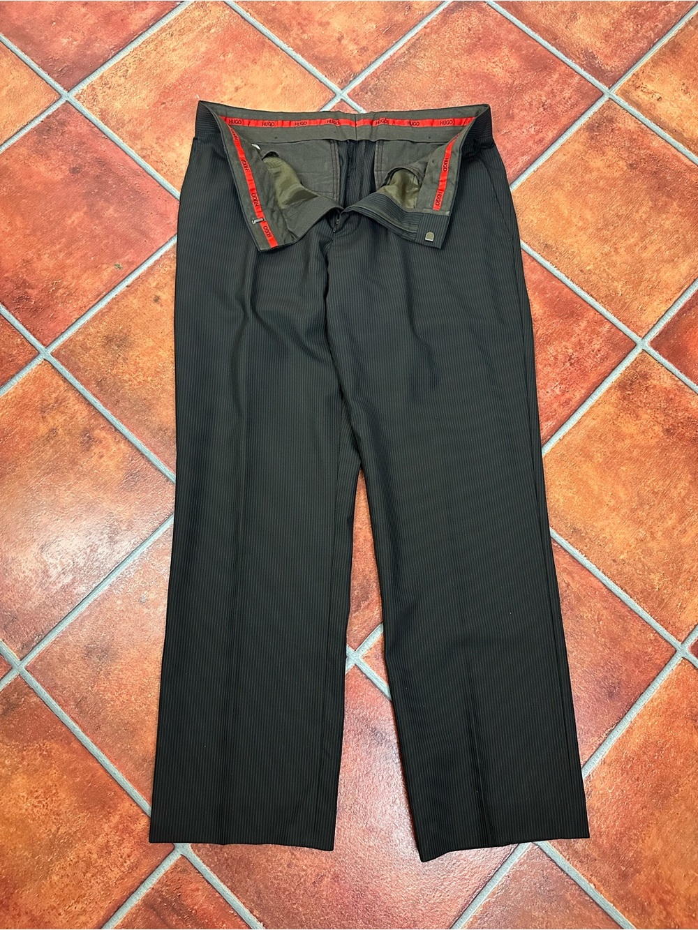 Hugo Boss Virgin Wool Pinstripe Dress Pants